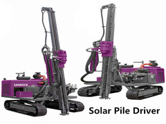 Водитель солнечной батареи Гидравлическое оборудование для вождения батареи Crawler Screw Pile Driver Machine