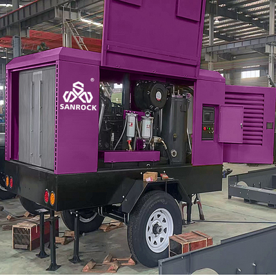 Ротационный винтовой воздушный компрессор 93KW дизельный малый воздушный компрессор Машина промышленный винтовый воздушный компрессор
