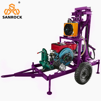Портативная буровая установка для скважин с водой Мощность 22 HP Гидравлическая буровая машина глубоководная буровая установка
