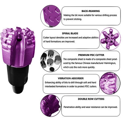Изготовленный на заказ алмазный PDC долото для бурения скважин, износостойкое долото PDC