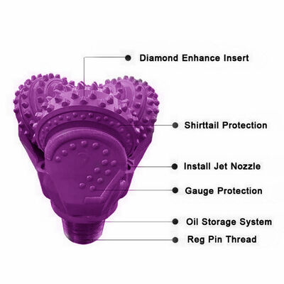 Tricone Drill Bit 3 7/8 Inch Rubber Seal Roller Bit Oil Well Drilling Rock Drill Bit