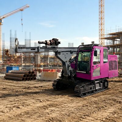 Screw Pile Driver Machine Alignment Control  Precision Depth Borehole 30m Solar Photovoltaic Pile Driver 