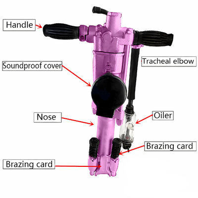 Portable Rock Jack Hammer Horizontal and Inclined Borehole Work Rock Drilling Machine for sale